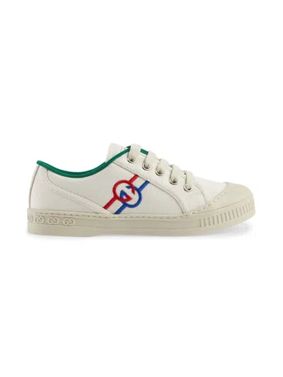 Gucci Kids' Tennis 1977 Low-top Sneakers In 9167 Bianco