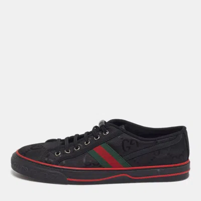 Pre-owned Gucci Tennis 1977 Off The Grid Size 42.5 Black Gg Giant Canvas Low Top Sneakers
