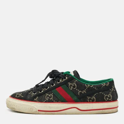 Pre-owned Gucci Tennis 1977 Size 37 Navy Blue Denim Low Top Sneakers