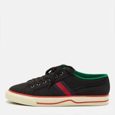 Pre-owned Gucci Tennis 1977 Size 45 Black Canvas Lace Up Sneakers