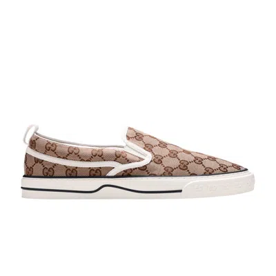 Pre-owned Gucci Tennis 1977 Slip-on 'beige Ebony' In Brown