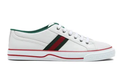 Pre-owned Gucci Tennis 1977 White Green Red In White/green/red