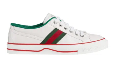 Pre-owned Gucci Tennis 1977 White Green Red (women's) In White/green/red