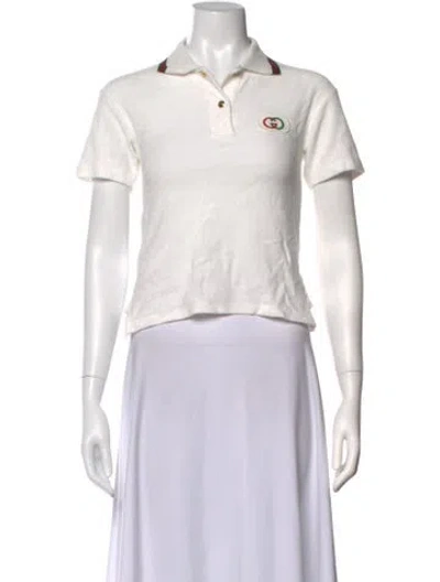 Pre-owned Gucci Terry Cloth Short Sleeve Polo In Neutrals
