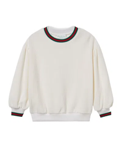 Gucci Terry Cloth Sweatshirt In White