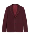 Gucci Textured Jersey Gg Jacket In Brown