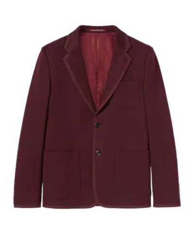 Gucci Textured Jersey Gg Jacket In Brown