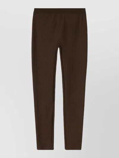 Gucci Textured Pattern Tailored Pants Seasonal Edition In Brown