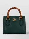 GUCCI TEXTURED TOTE WITH BAMBOO HANDLE AND METAL FEET
