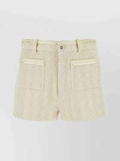 Gucci Textured Tweed Fabric Shorts With Belt Loops