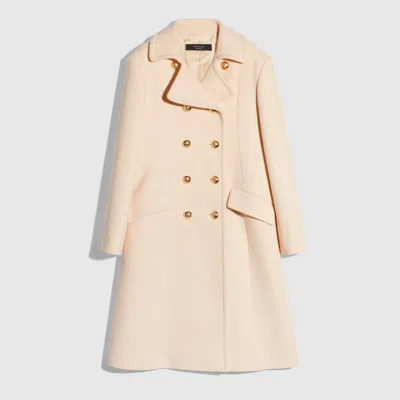 Gucci Textured Wool Coat In Nude