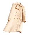 Gucci Textured Wool Coat In Ivory