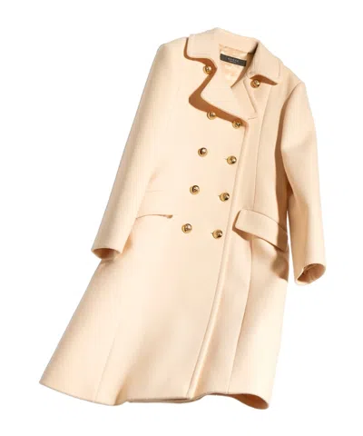 Gucci Textured Wool Coat In Ivory