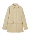 Gucci Textured Wool Tweed Coat In Neutral