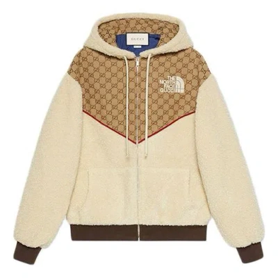 Gucci The North Face X  Gg Canvas Shearling Jacket 'beige'