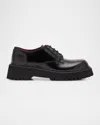 Gucci Web Lace-up Shoes In Black Vrv