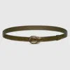 Gucci Thin Belt With Dionysus Buckle In Green