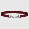 Gucci Thin Belt With Double Snap Hook Buckle In Brown
