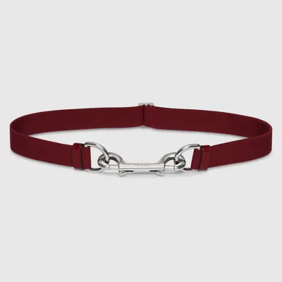 Gucci Thin Belt With Double Snap Hook Buckle In Brown