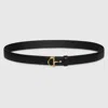 Gucci Thin Belt With Half-horsebit Buckle