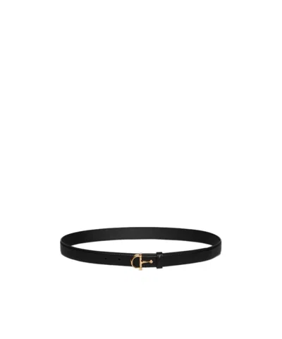 Gucci Thin Belt With Half-horsebit Buckle