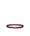 Gucci Thin Belt With Half-horsebit Buckle In Brown