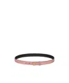 Gucci Thin Belt With Half-horsebit Buckle In Pink