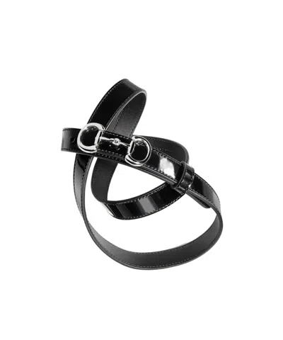 Gucci Thin Belt With Horsebit Buckle In Black
