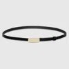Gucci Thin Belt With Plaque Buckle