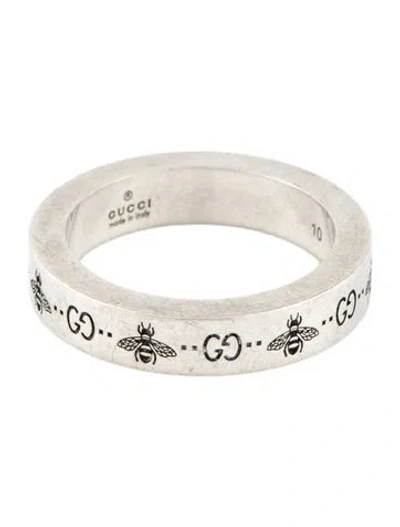 Pre-owned Gucci Thin Gg Bee Band In Multi