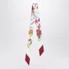 Gucci Thin Scarf In Multicolour Printed Silk Women In White