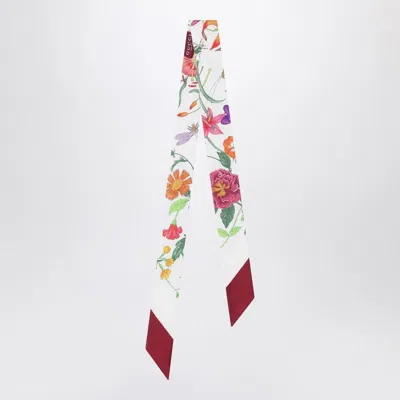 GUCCI GUCCI  THIN SCARF IN MULTICOLOUR PRINTED SILK