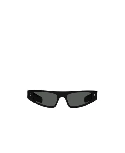 Gucci Thin Shield-frame Sunglasses In Black
