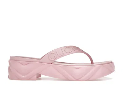 Pre-owned Gucci Thong Platform Sandal (women's) Sneakers In Pink