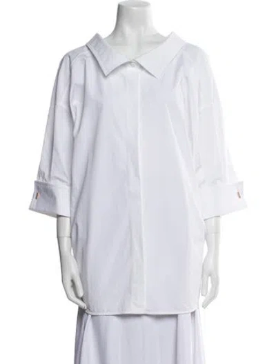 Pre-owned Gucci Three-quarter Sleeve Tunic In White