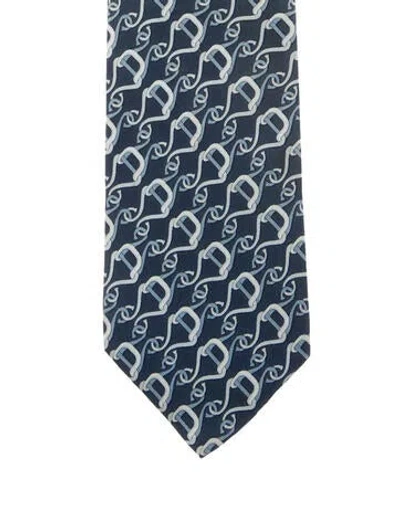 Pre-owned Gucci Tie In Blue