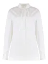 Gucci Tie-neck Poplin Shirt In White