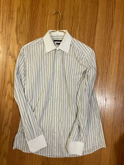 Pre-owned Gucci Tie Shirt Made In Italy In White