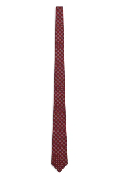 Gucci Tie With Geometric Patterns In Multi