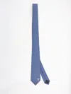 Gucci Crest Detail Silk Jacquard Tie In Blue