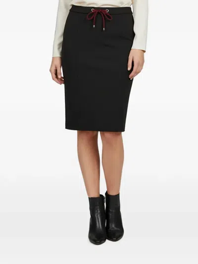 Pre-owned Gucci Tie-detailing Mini Skirt In Black