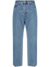 Gucci Low-rise Cropped Jeans In Blue