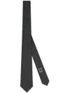 Gucci Interlocking G Silk-wool Tie In Black