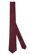 Gucci Silk Jacquard Tie In Burgundy