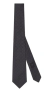 Gucci Gg Silk Jacquard Tie In Black
