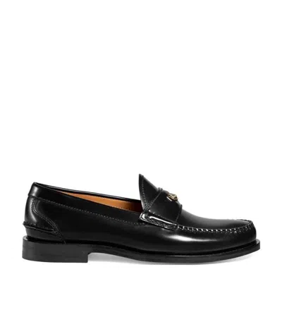 Gucci Tiger Head Leisure Business Shoes In Black
