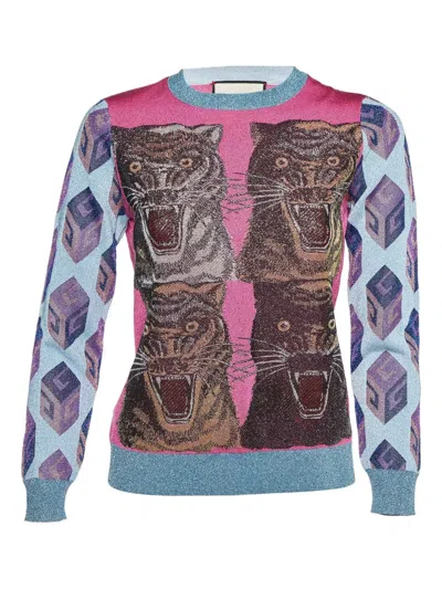 Pre-owned Gucci Tiger-print Sweater