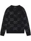 Gucci Crew-neck Wool Sweater For Men In Blue
