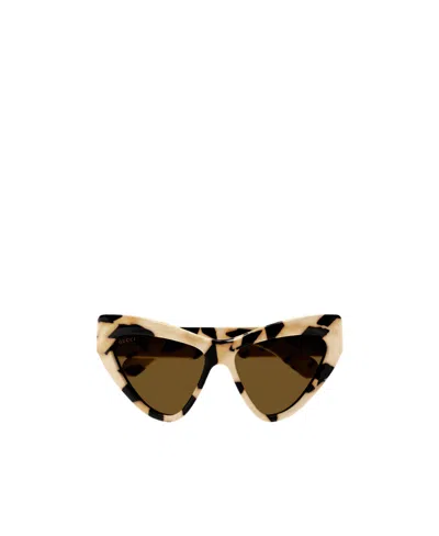 Gucci Tinted Cat-eye-frame Sunglasses In Brown