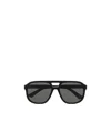 Gucci Tinted Pilot Frames In Black